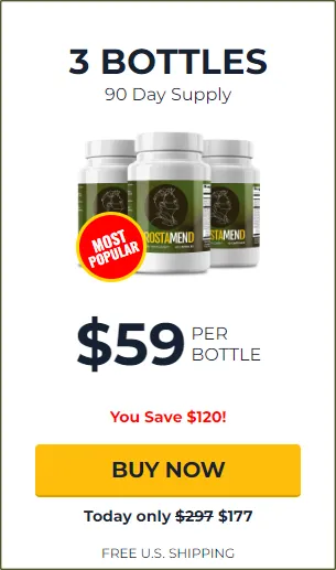 ProstaMend 90-Day Supply Bottle – Buy Now button linking to official vendor website